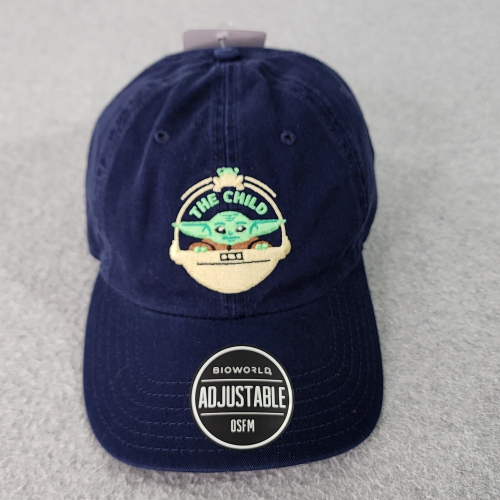 Star Wars‎ The Child Grogu Hat Adult Blue Bioworld Adjustable Strapback Dad Cap